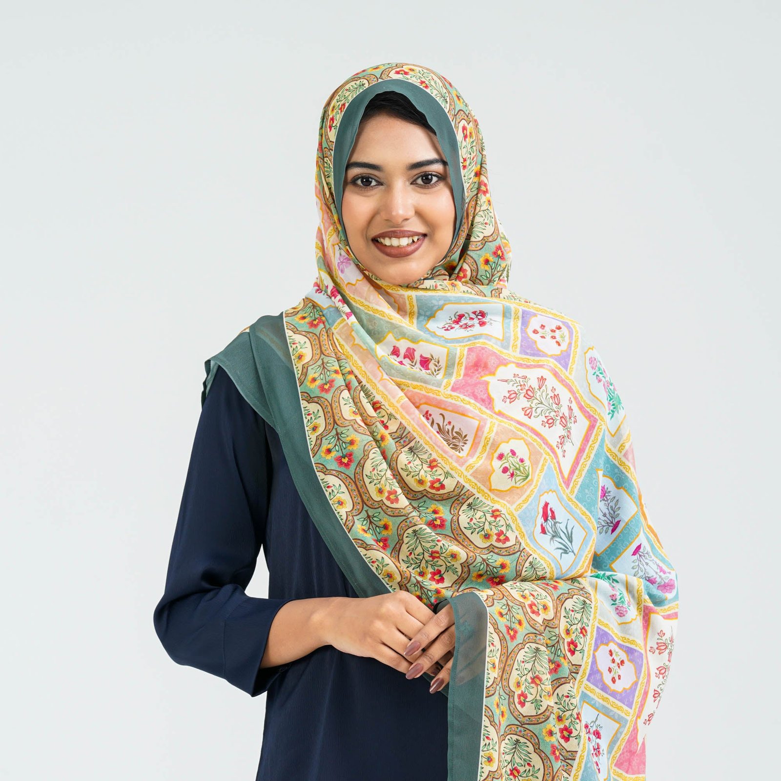 Women’s Multicolor Georgette Scarf - Image 3