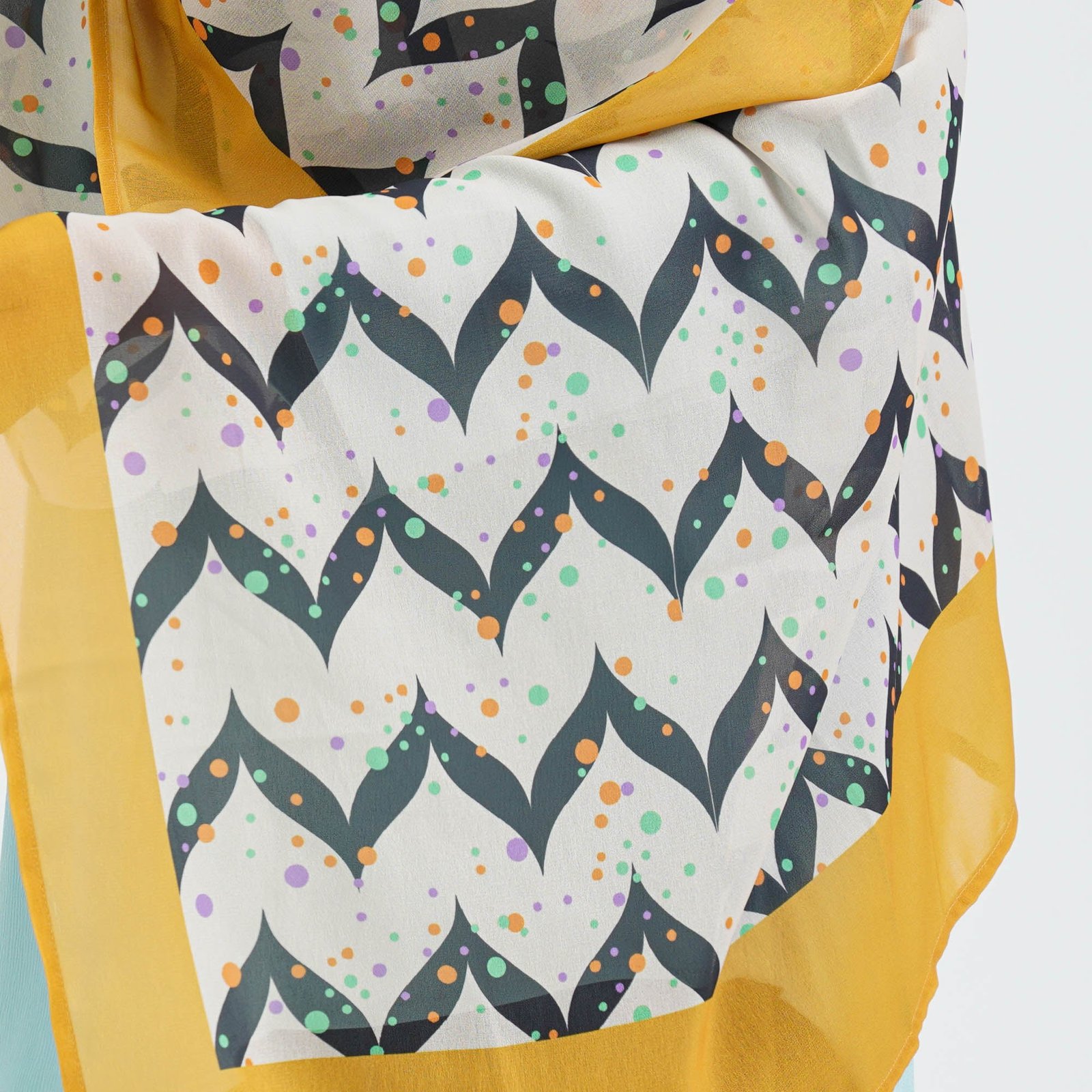 Women’s Multicolor Georgette Scarf - Image 4