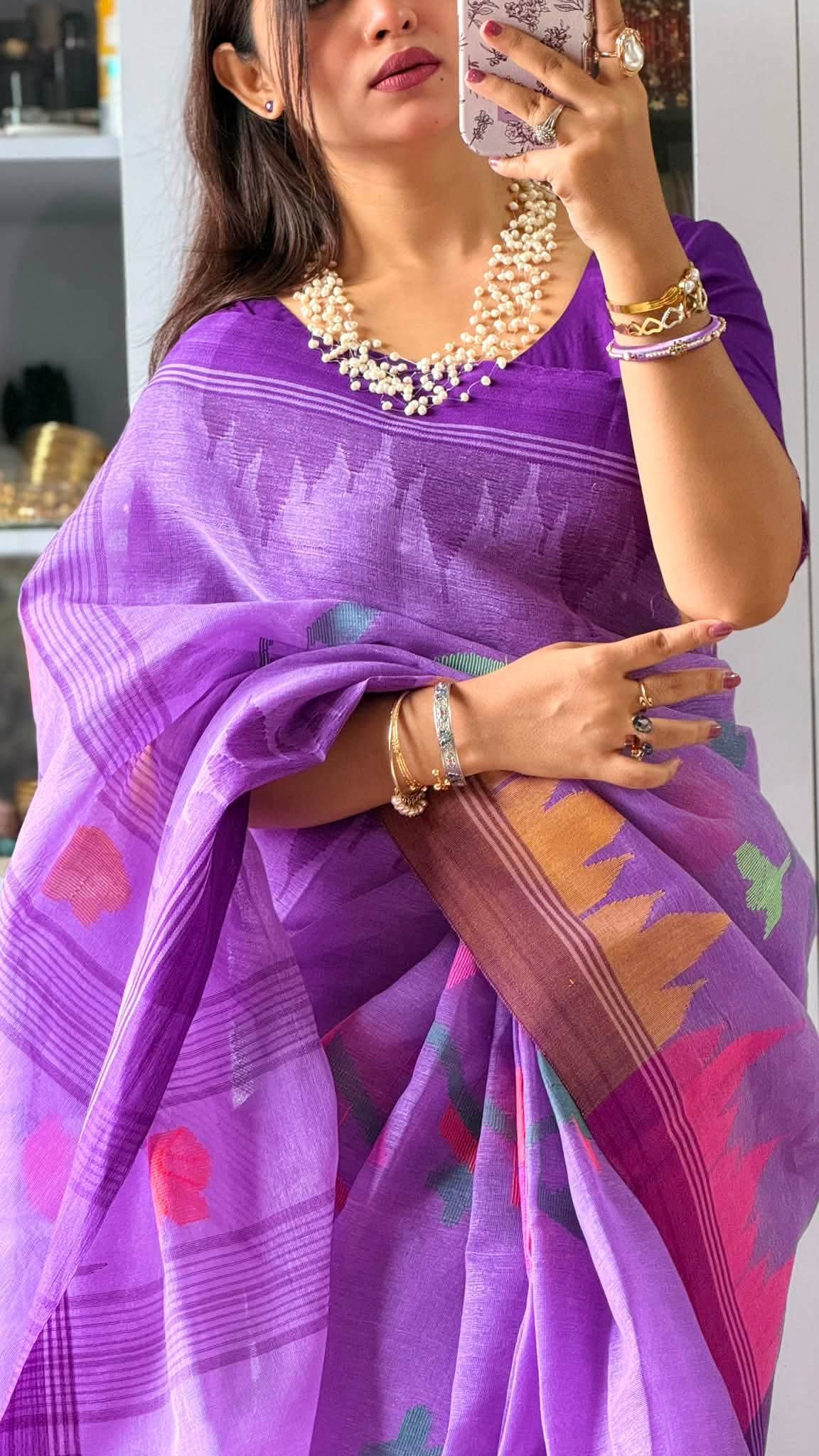Monipuri Saree Collection | Pink - Image 2
