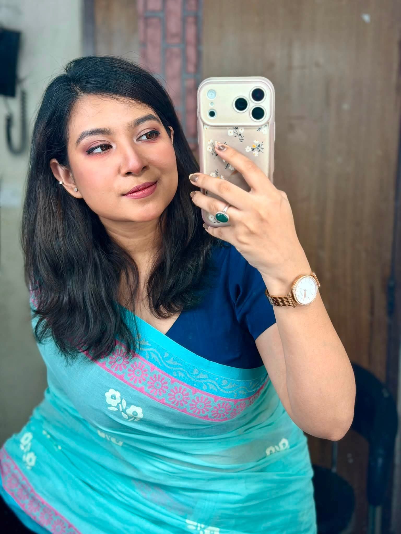 Bangaliana | Saree | Skyblue - Image 2