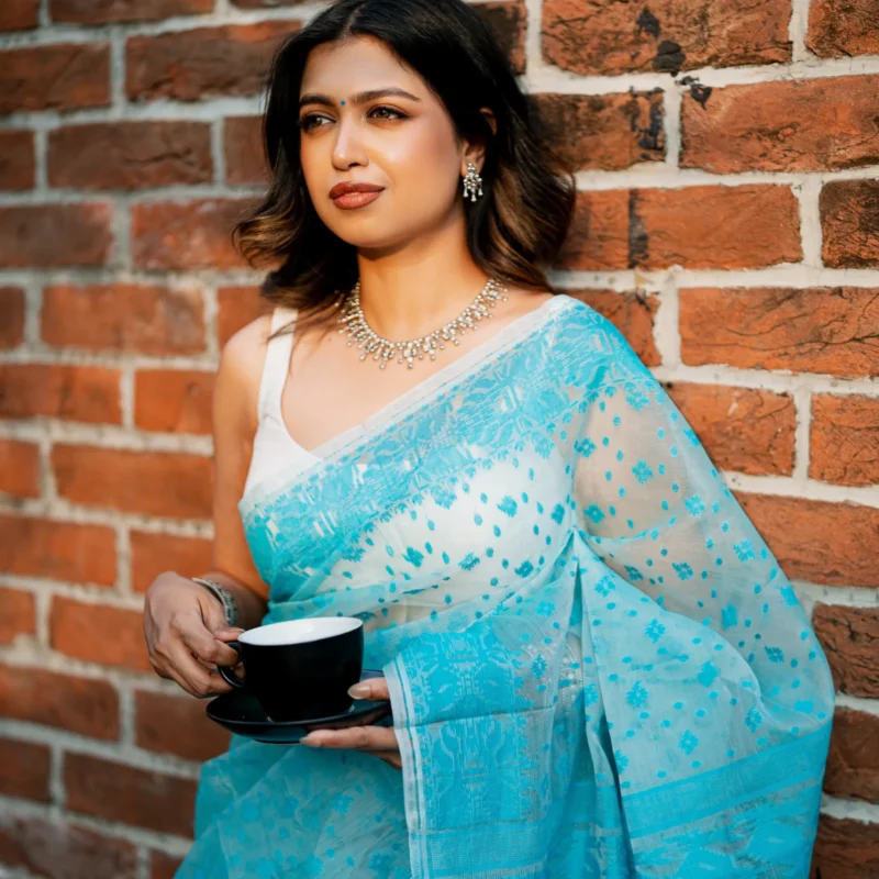 Jamdani | Aqua Blue
