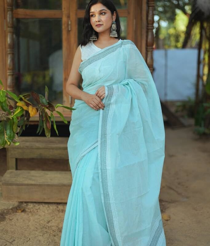 Kaya | Block Printed Sharee