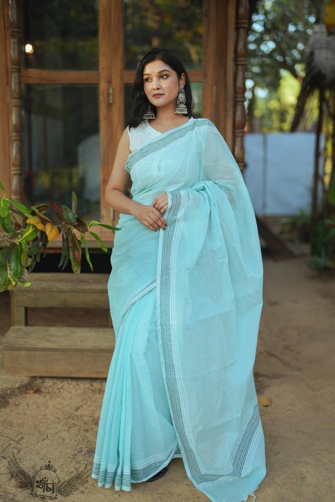 Kaya | Block Printed Sharee