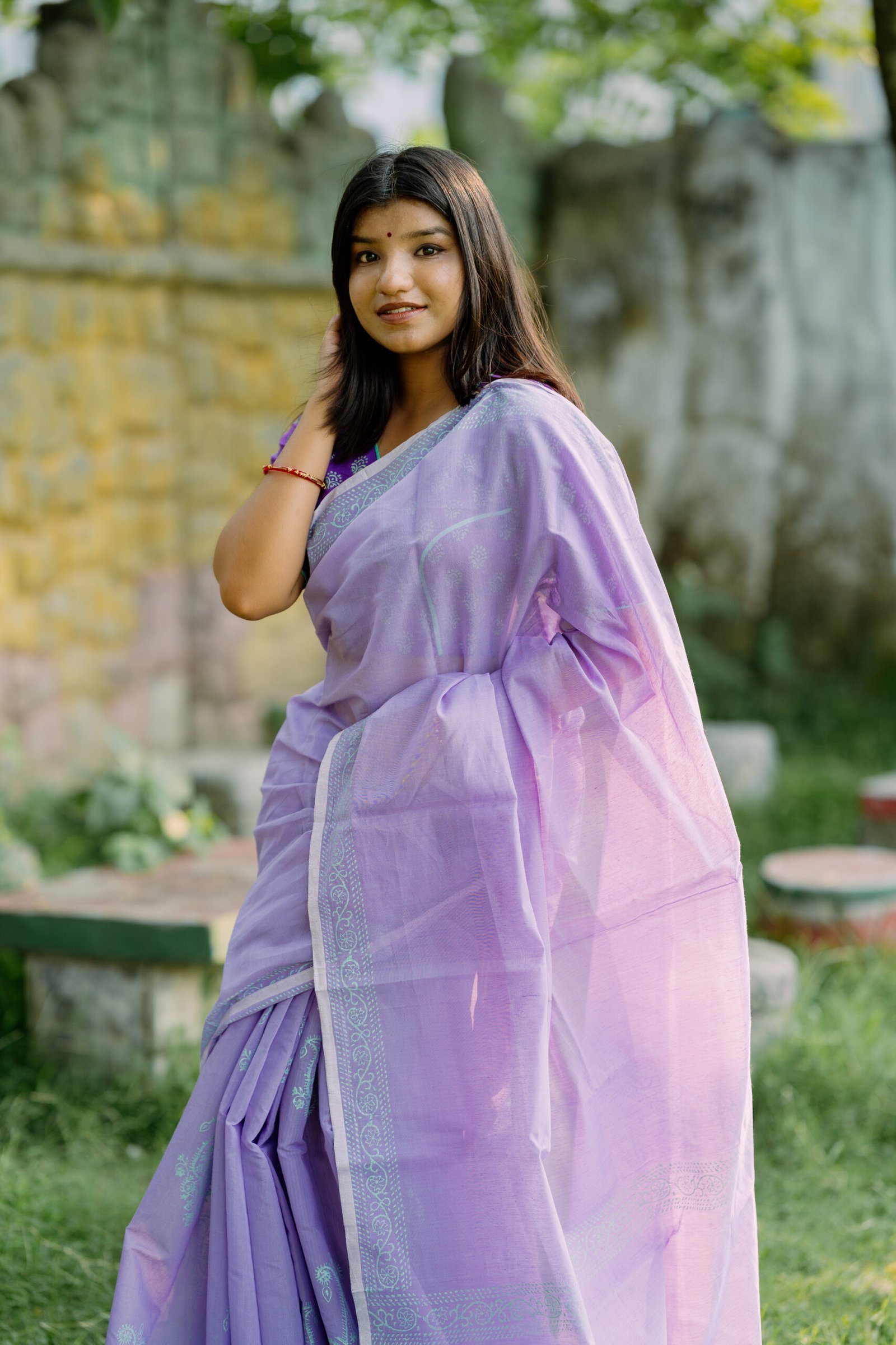 Upoma | Block Printed Sharee - Image 4
