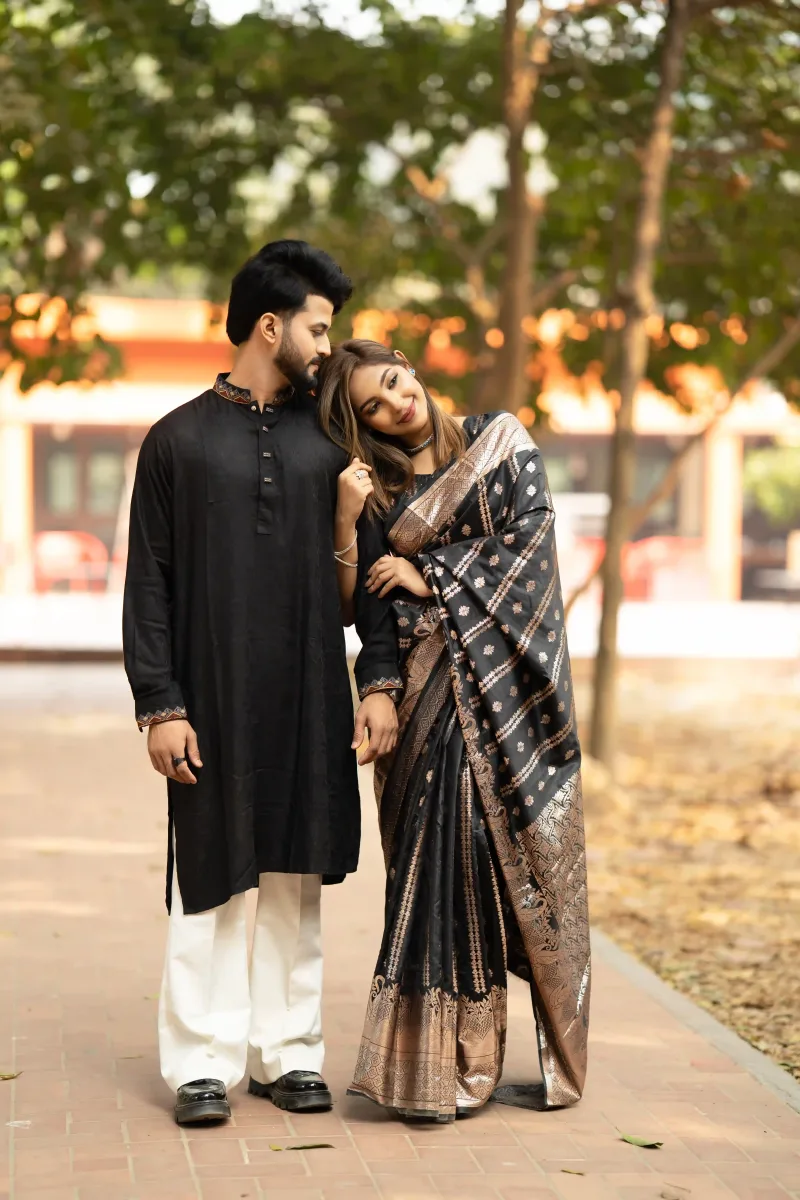Couple Combo | Saree & Panjabi | Limited Offer - Image 4