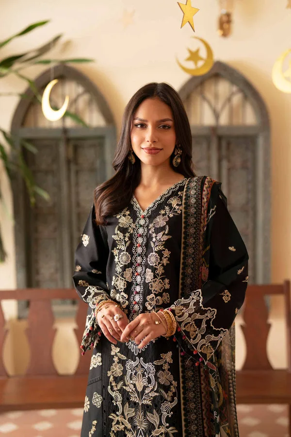 Digital Printed Embroidered Suit | 3 Pices