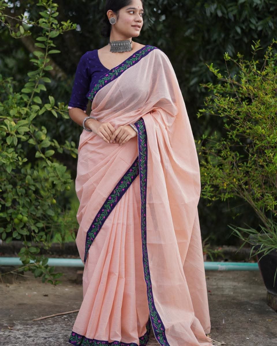 ব্লকপ্রিন্ট | হাওয়াই মিঠায় শাড়ি। - Image 4