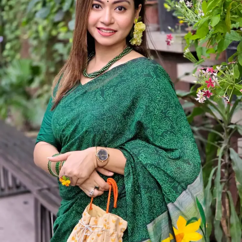 সবুজ পাতার শাড়ী | পঞ্চরং